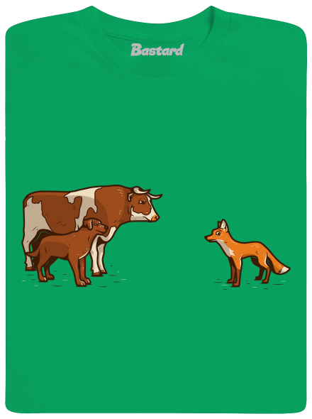 Vůl, pes a vulpes dětské tričko Kelly Green