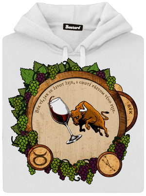 Vinný horoskop: Býk dámská mikina klokanka White