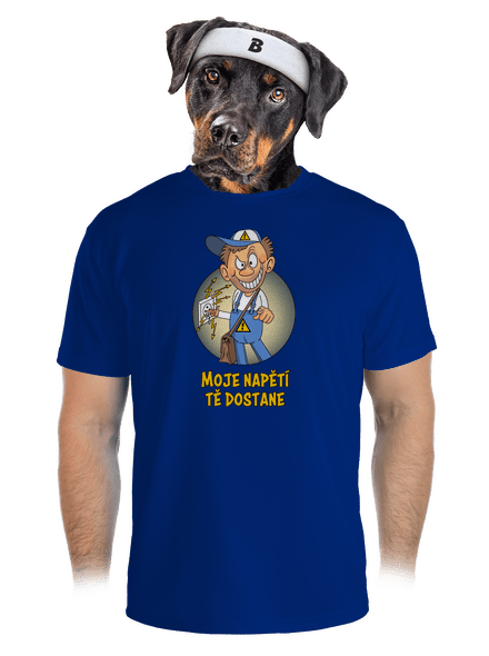 Moje napětí pánské sportovní tričko Royal Blue Mal