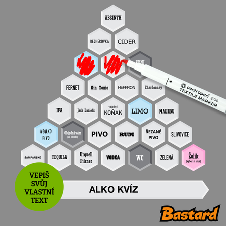 Textový alko kvíz a fix