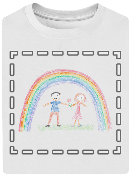 Dětské kresby - nahraj vlastní unisex tričko oversized White