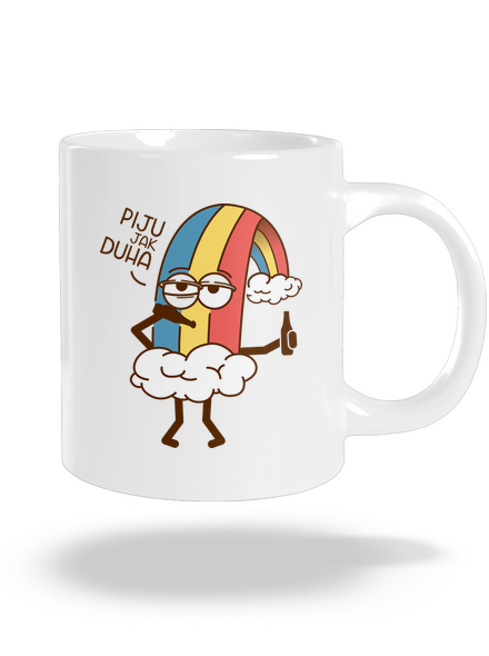 Piju jak duha velký hrnek White