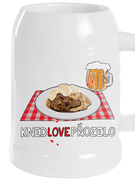 Knedlo vepřo zelo půllitr White