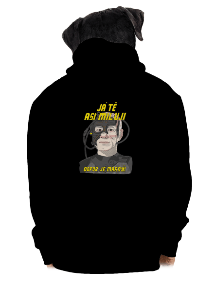 Zamilovaný Borg pánská mikina na zip Black
