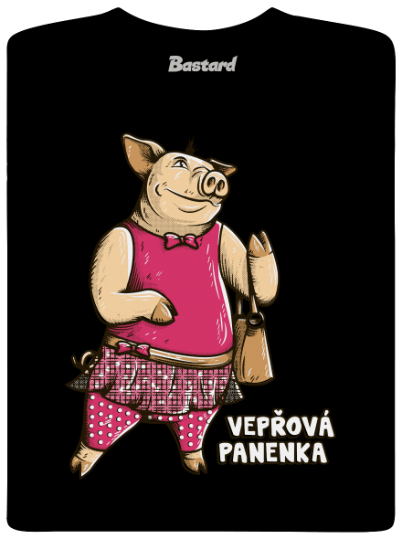 Vepřová panenka pánské dlouhý rukáv Black