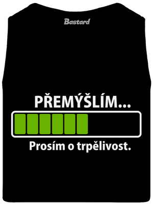 Přemýšlím pánské tílko Black