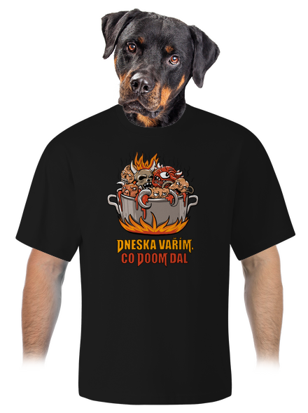 Co Doom dal unisex tričko oversized Black