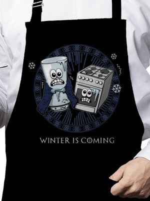 Winter is coming zástěra Black