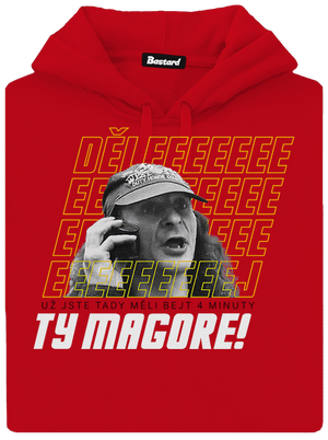 B18: Jiří Kára pánská mikina klokanka Red