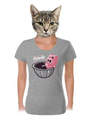 Ve formě dámské tričko Dark Gray Melange