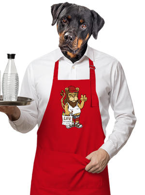 Lvíček zástěra Red