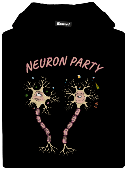 Neuron party dětská mikina klokanka Black