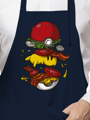 Pokémon burger zástěra Navy