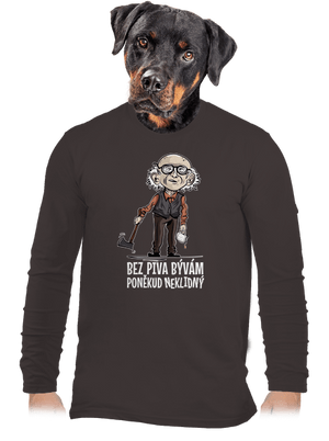 Neklidný bez piva pánské dlouhý rukáv Bear Brown