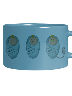 AI baby hrnek makronka Blue Macaron