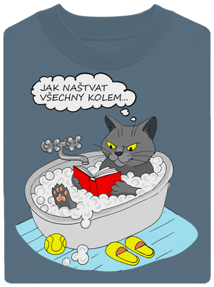 Jak všechny naštvat unisex mikina bez kapuce Nordic Blue