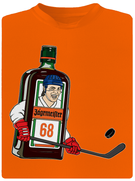Jágrmeister pánské sportovní tričko Neon Orange