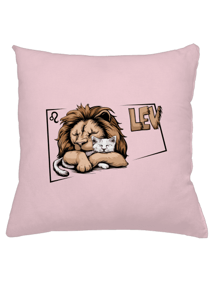 Kočičí horoskop: Lev  polštář Light Pink