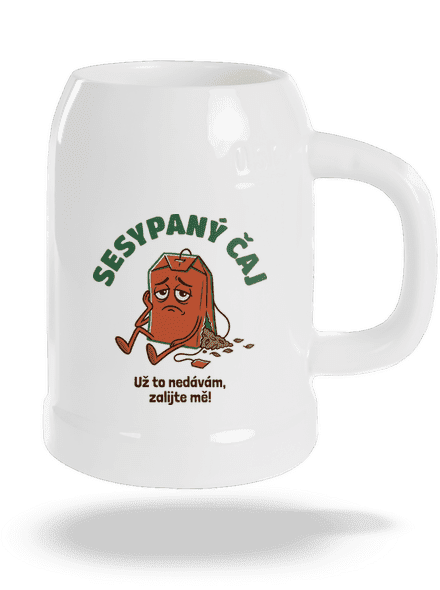 Sesypaný čaj půllitr White