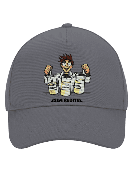 Jsem ředitel kšiltovka baseballka Graphite grey