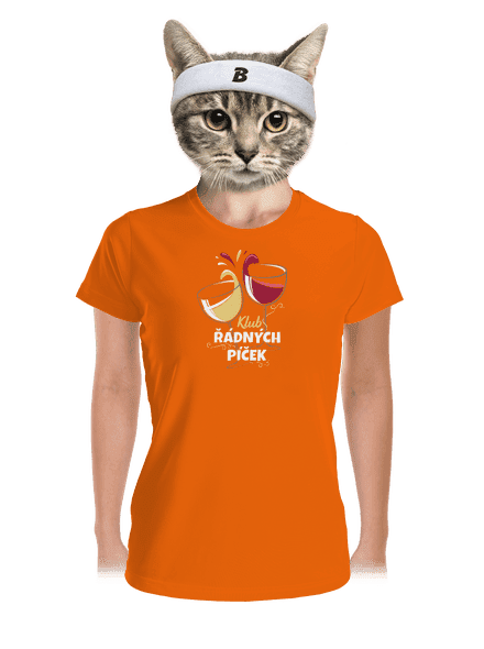 Klub řádných píček dámské sportovní tričko Neon Orange
