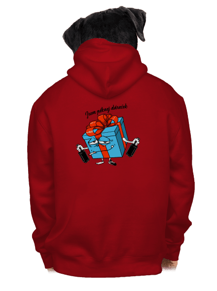 Dáreček pánská mikina na zip Red
