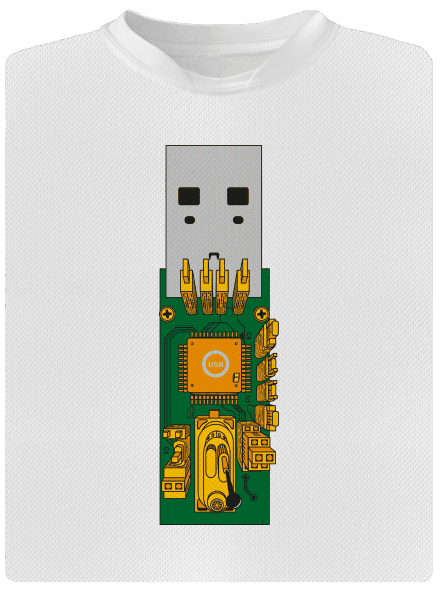 USB city pánské sportovní tričko White