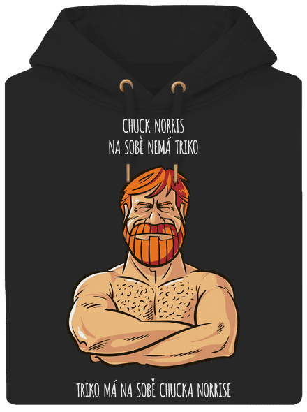 Chuck Norris unisex mikina premium Dark Black