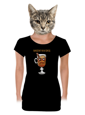 Vincent van Grog dámské tričko s lemem Black