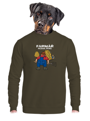 unisex mikina bez kapuce