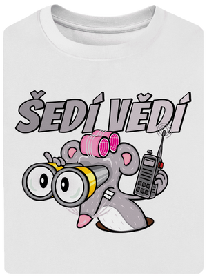 Šedí vědí - myš unisex tričko oversized White