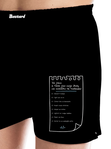To do list na rozlučku se svobodou a fix pánské trenky Black