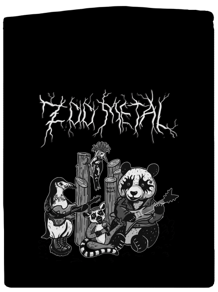 ZOO metal dámská mikina na zip Black