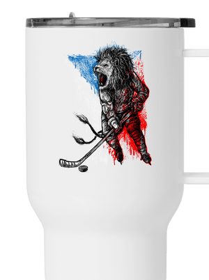 Hokejový lev termohrnek White