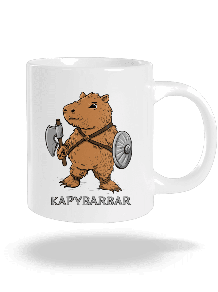 Kapybarbar velký hrnek White