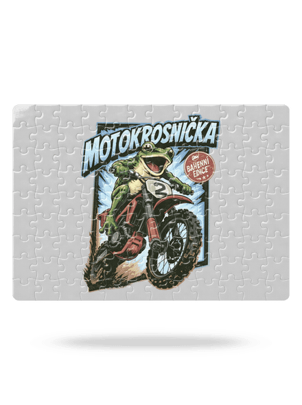 Motokrosnička puzzle White