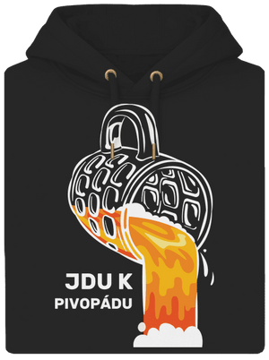 Pivopád unisex mikina premium Dark Black