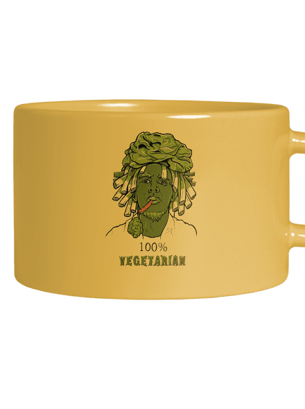 100% vegetarián hrnek makronka Yellow Macaron