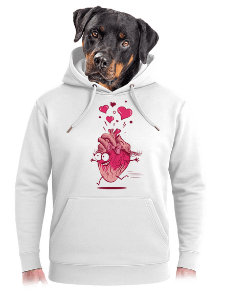 Zamilovaná srdíčka unisex mikina premium Snowwhite