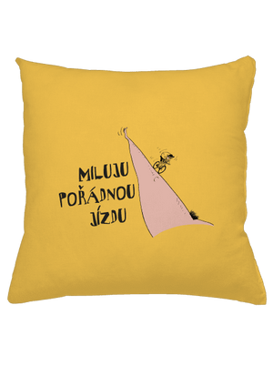 Miluju jízdu polštář Yellow Gold