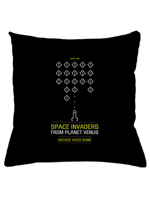 Space Invaders polštář Black
