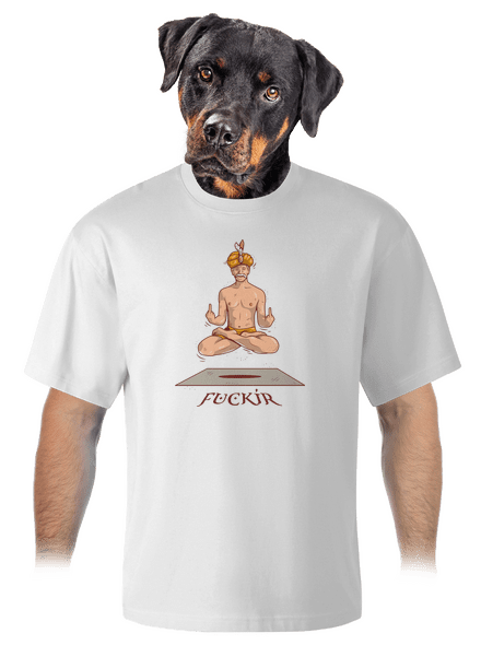 Fuckír unisex tričko oversized White