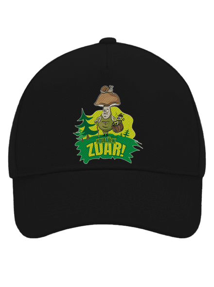 Houbaření zdar kšiltovka baseballka Black