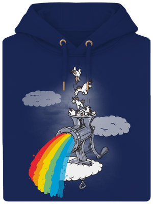 Jak vzniká duha unisex mikina premium Navy