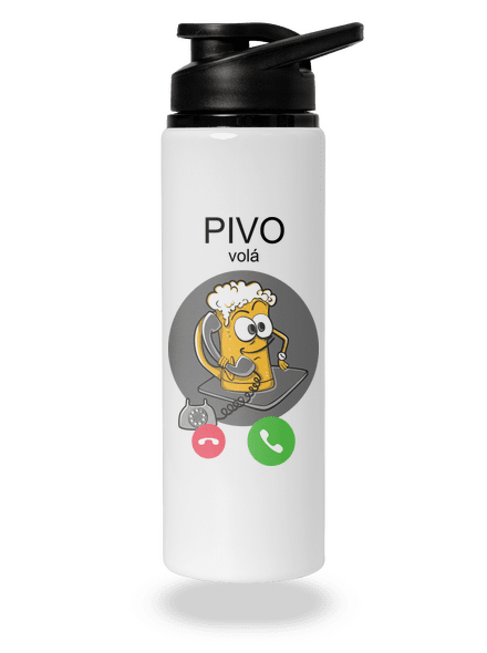 Pivo volá lahev na vodu White