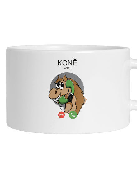 Koně volají hrnek makronka White