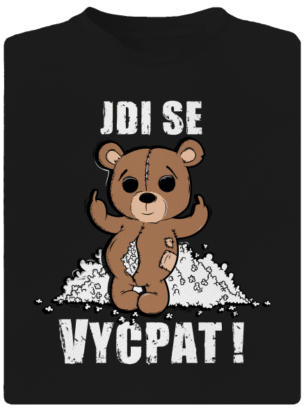 Jdi se vycpat pánské sportovní tričko Black