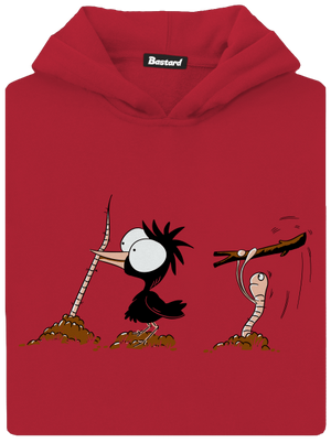 Nesprávný konec dětská mikina klokanka Fire Red