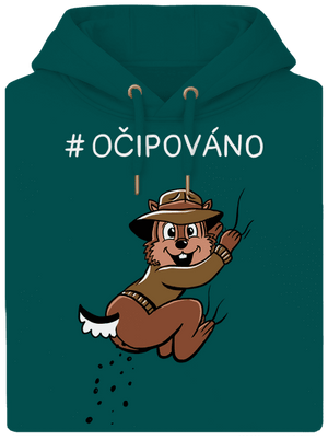 Očipováno unisex mikina premium Emerald Green