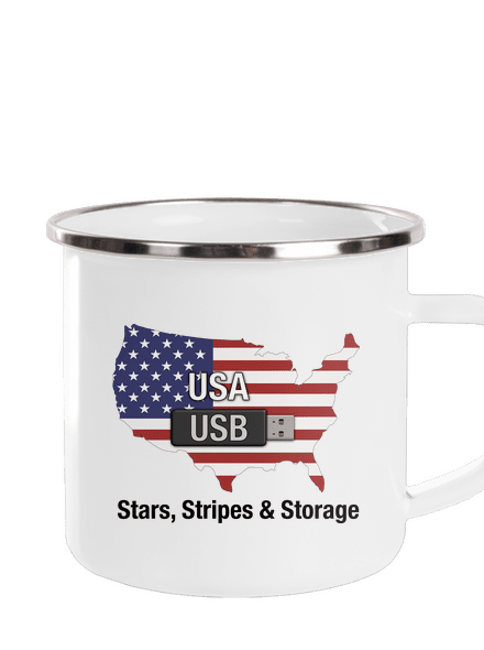 USA a USB plecháček White